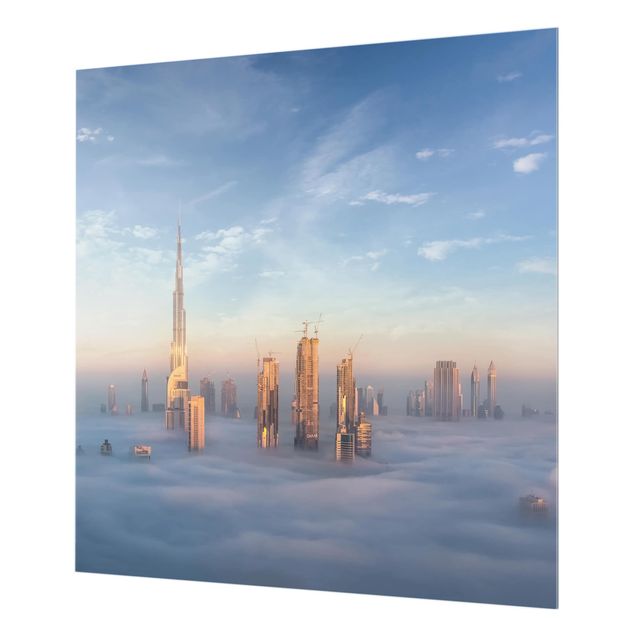 Glass Splashback - Dubai Above The Clouds - Square 1:1