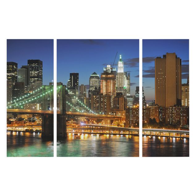 Print on canvas 3 parts - Manhattan Panorama