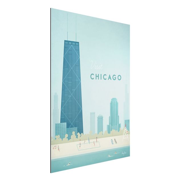 Aluminium dibond Travel Poster - Chicago