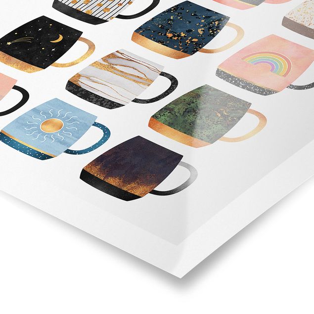Poster - Favorite Mugs With Gold