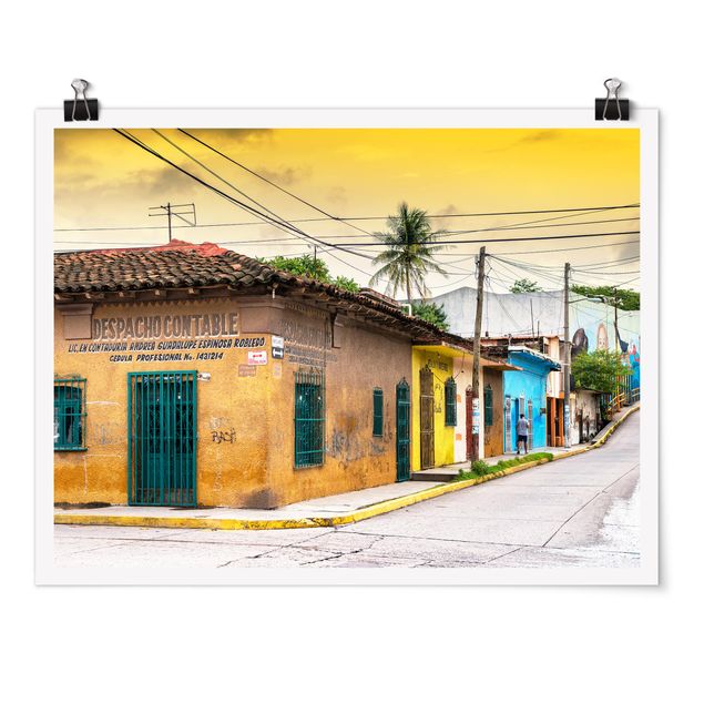 Poster - Colourful Street Sunset