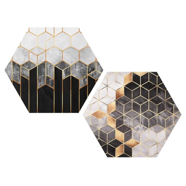 Forex hexagon - Golden Geometry Watercolour Set