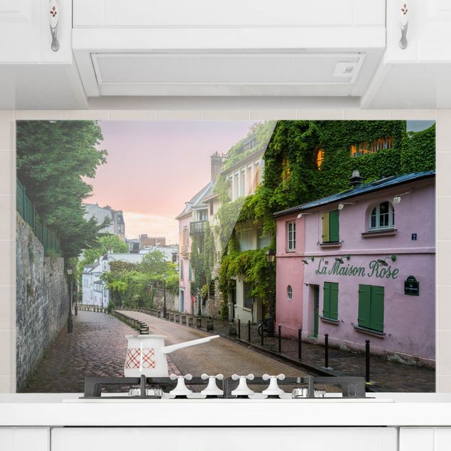 Glass splashback architecture and skylines Rose Coloured Twilight In Paris