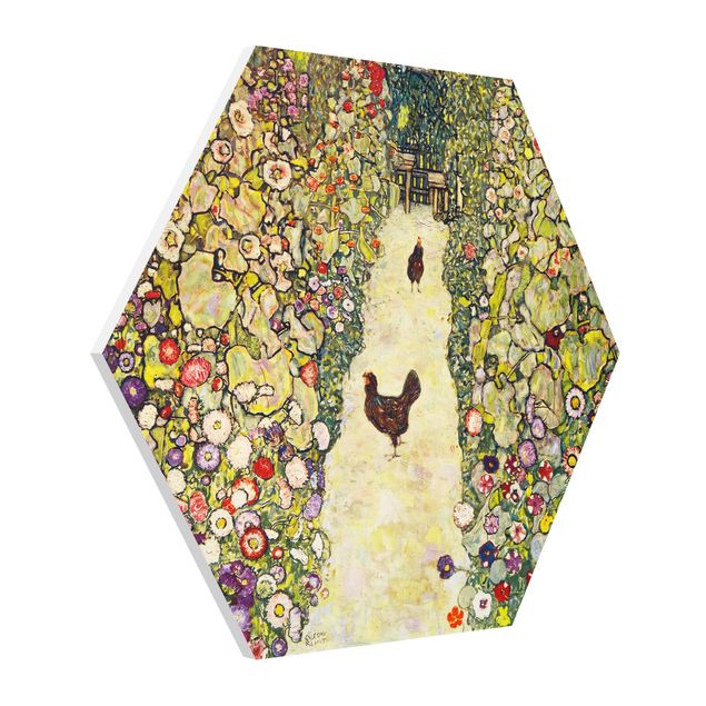 Forex hexagon - Gustav Klimt - Garden Path with Hens