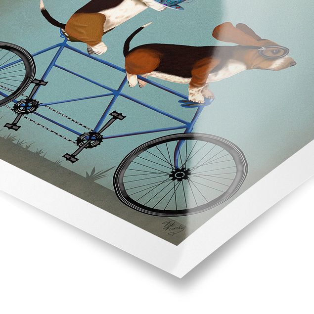 Poster - Cycling - Bassets Tandem