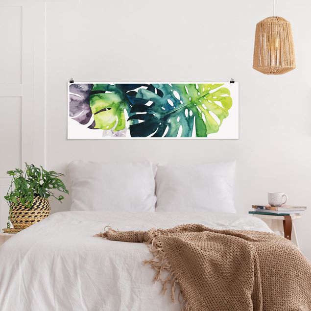 Panoramic poster flowers - Exotic Foliage - Monstera