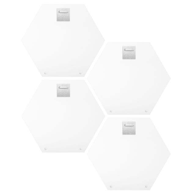 Alu-Dibond hexagon - Letters LIVE Black Set II