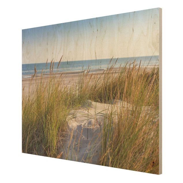 Print on wood - Beach Dune At The Sea