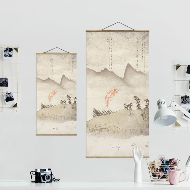 Fabric print with poster hangers - No.MW8 Japanese Silence