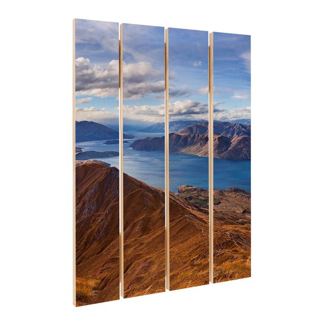 Print on wood - Roys Peak In New Zealand