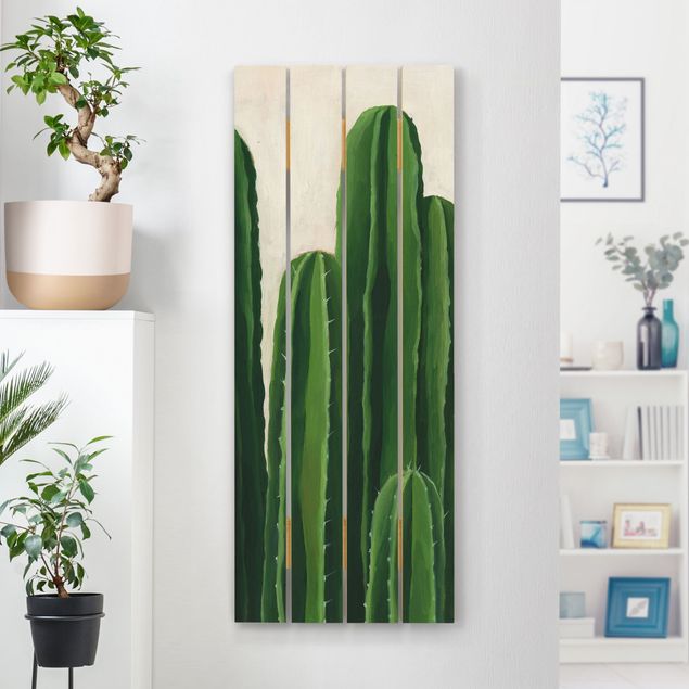 Print on wood - Favorite Plants - Cactus