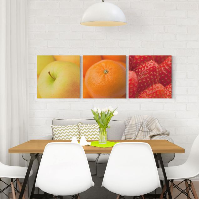 Print on canvas 3 parts - Fresh Fruit