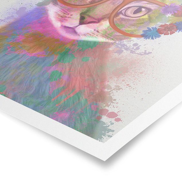 Poster kids room - Rainbow Splash Cat