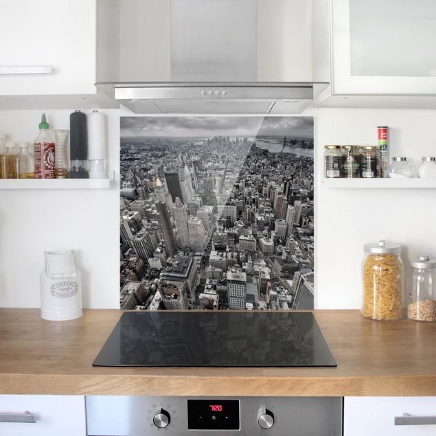 Glass splashback View Over Manhattan