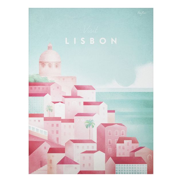Print on aluminium - Travel Poster - Lisbon