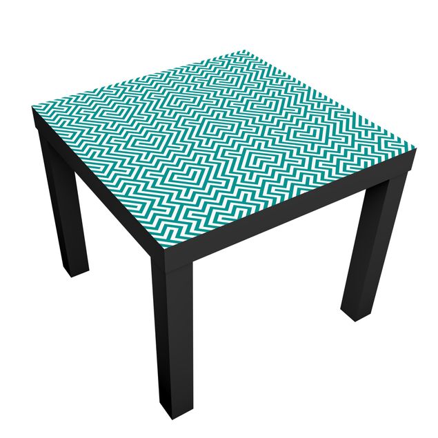 Adhesive film for furniture IKEA - Lack side table - Geometric Design Mint