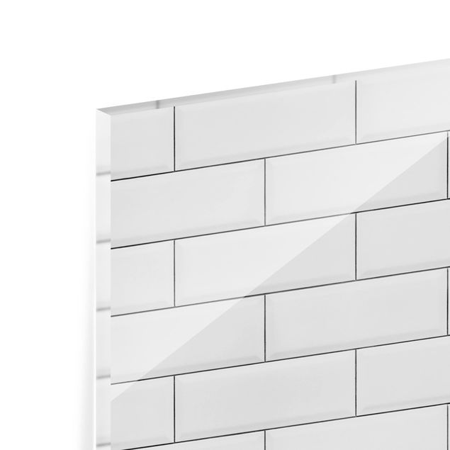 Splashback - White Ceramic Tiles