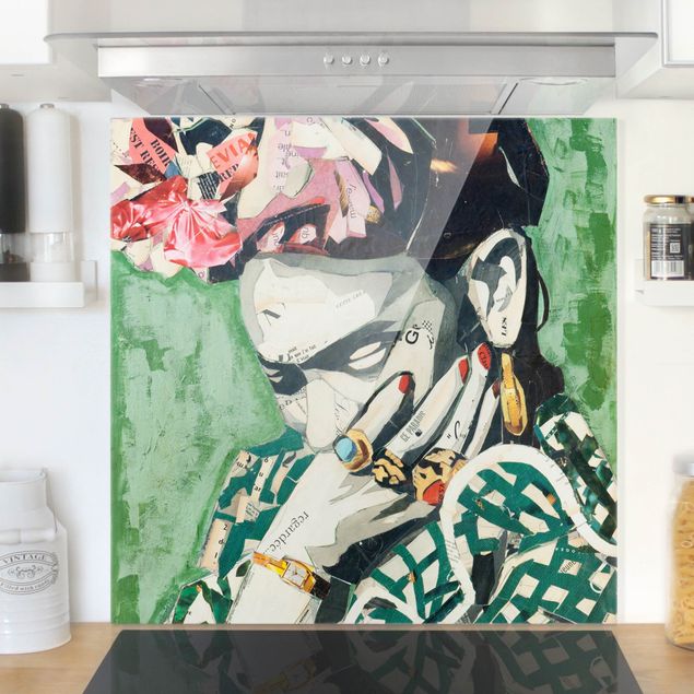 Glass splashback art print Frida Kahlo - Collage No.3