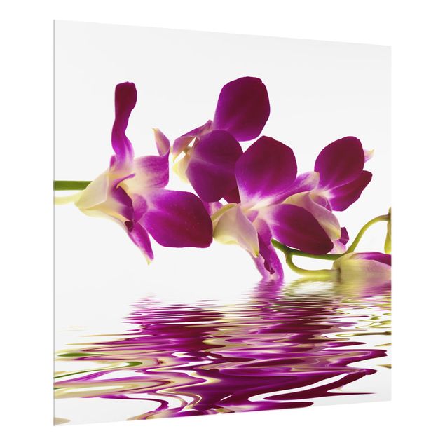 Glass Splashback - Pink Orchid Waters - Square 1:1