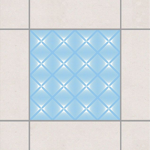 Tile sticker - Tender Vintage Caro Light Blue