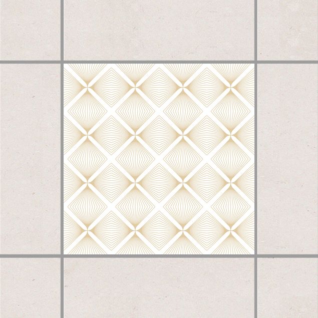 Tile sticker - Tender Vintage Caro White Light Brown