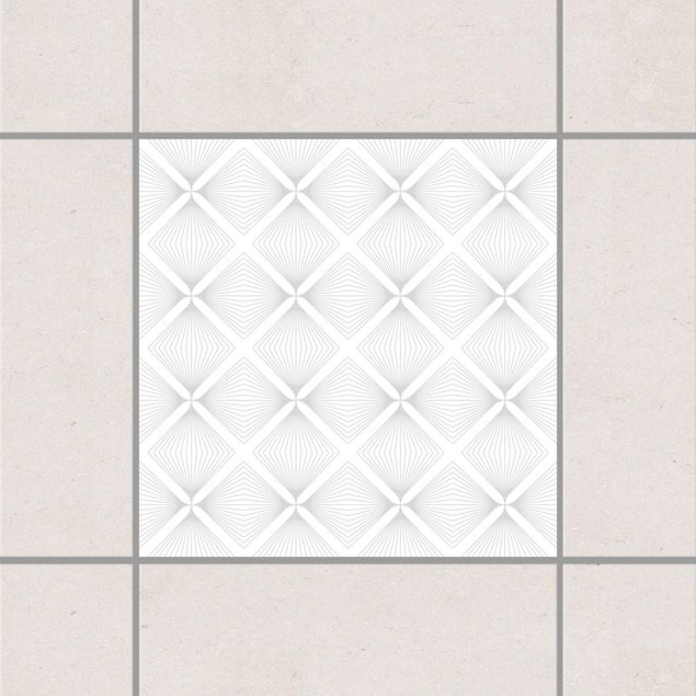 Tile sticker - Tender Vintage Caro White Light Grey