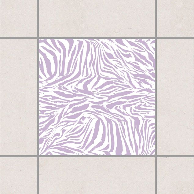 Tile sticker - Zebra Design Lavender
