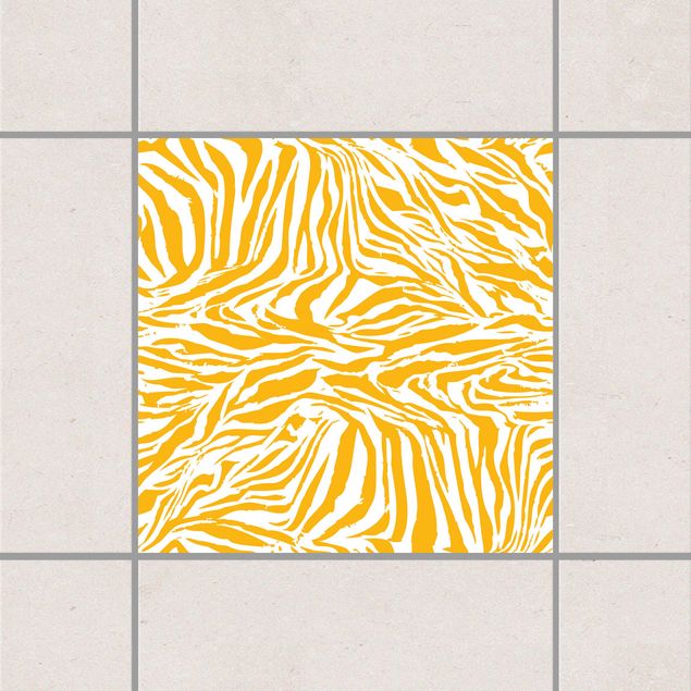 Tile sticker - Zebra Design Melon Yellow