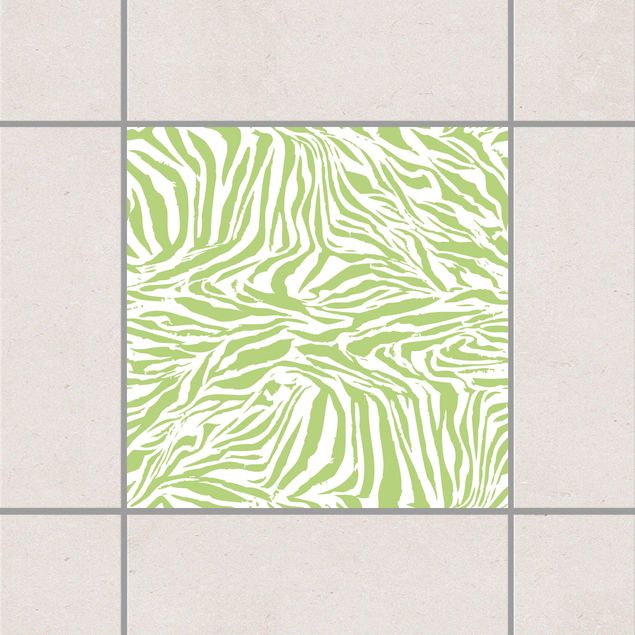 Tile sticker - Zebra Design Spring Green