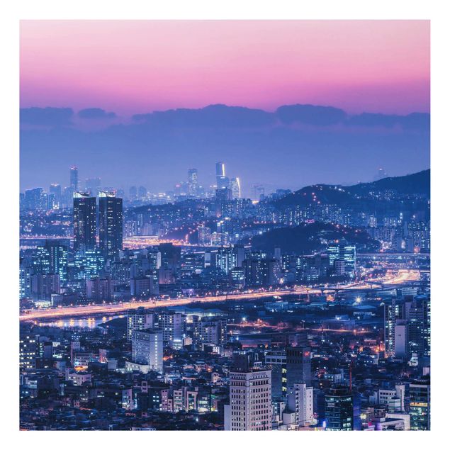 Print on aluminium - Skyline Of Seoul