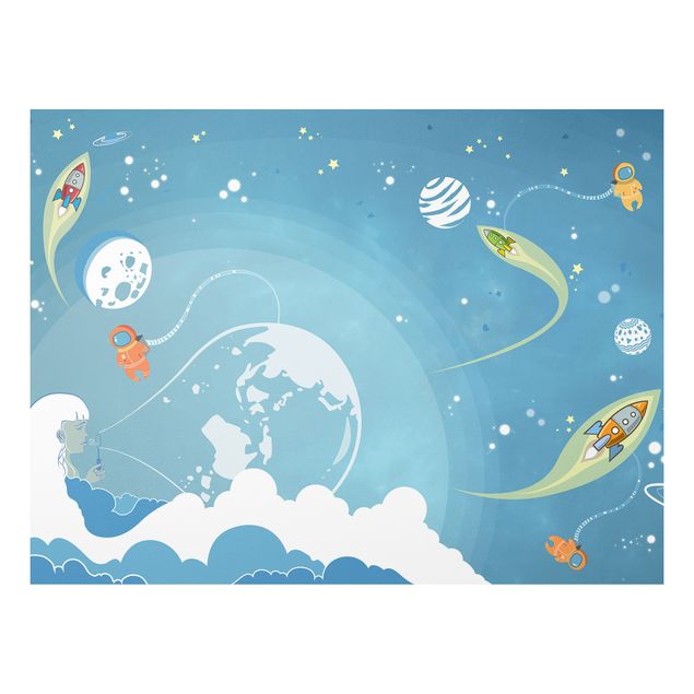 Forex print - No.MW16 Colourful Hustle And Bustle In Space
