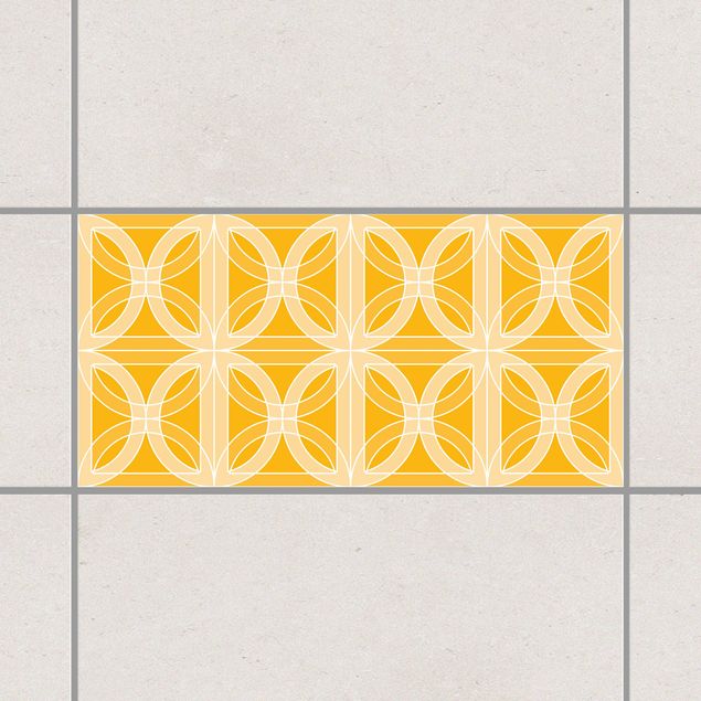Tile sticker - Circular Tile Design Melon Yellow 30cm x 60cm