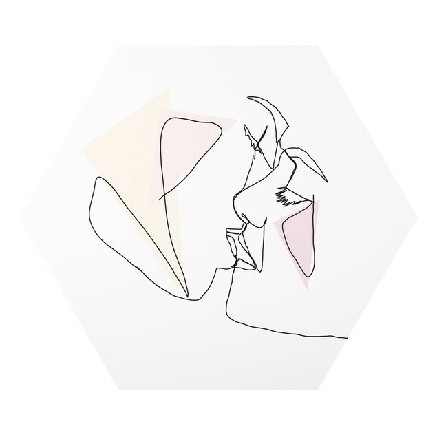 Forex hexagon - Kiss Faces Line Art