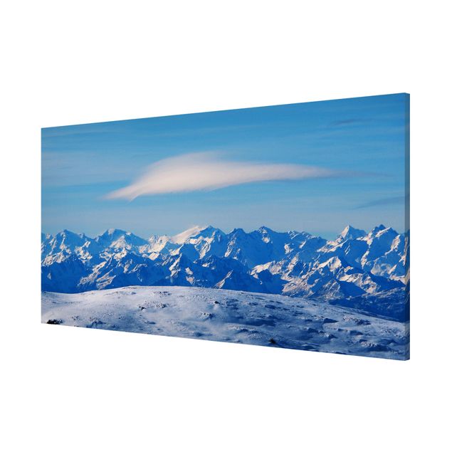 Magnetic memo board - Snowy Mountain Landscape