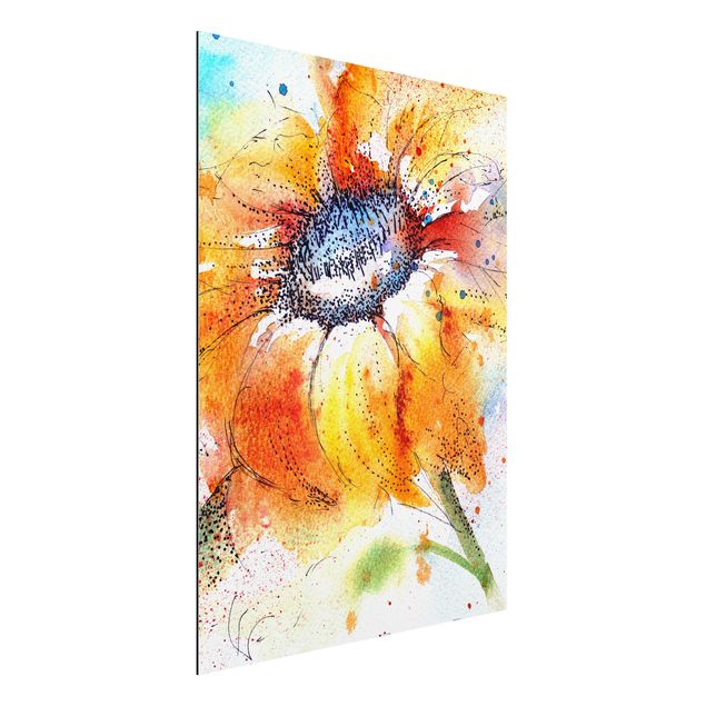 Alu dibond Painted Sunflower