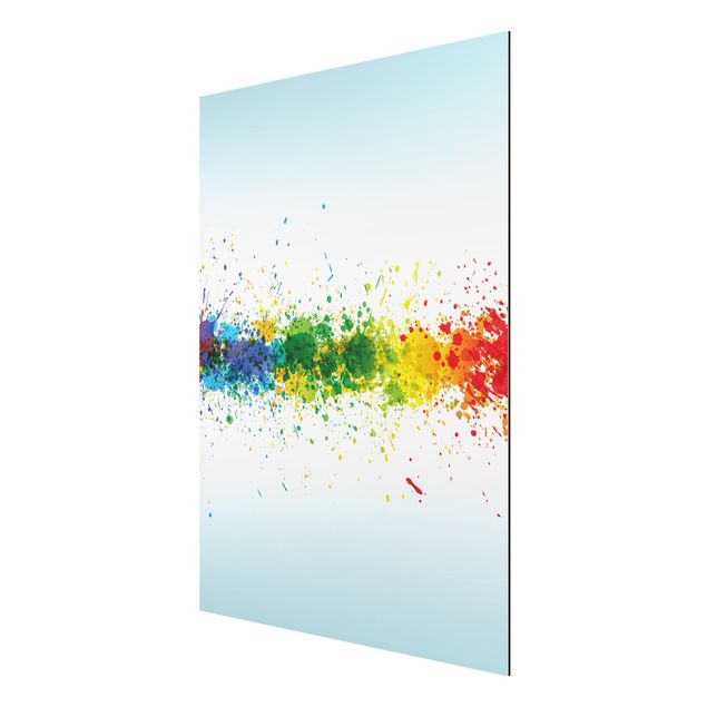Print on aluminium - Rainbow Splatter