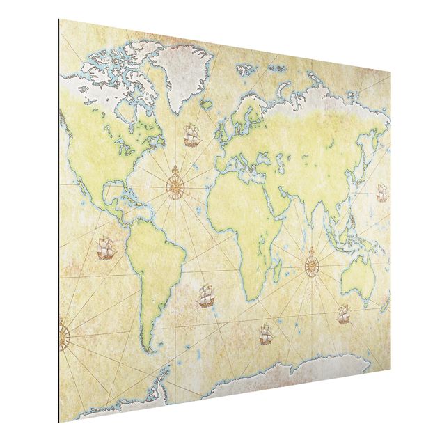 Dibond World Map