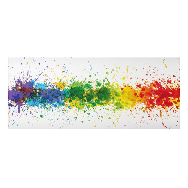 Print on aluminium - Rainbow Splatter