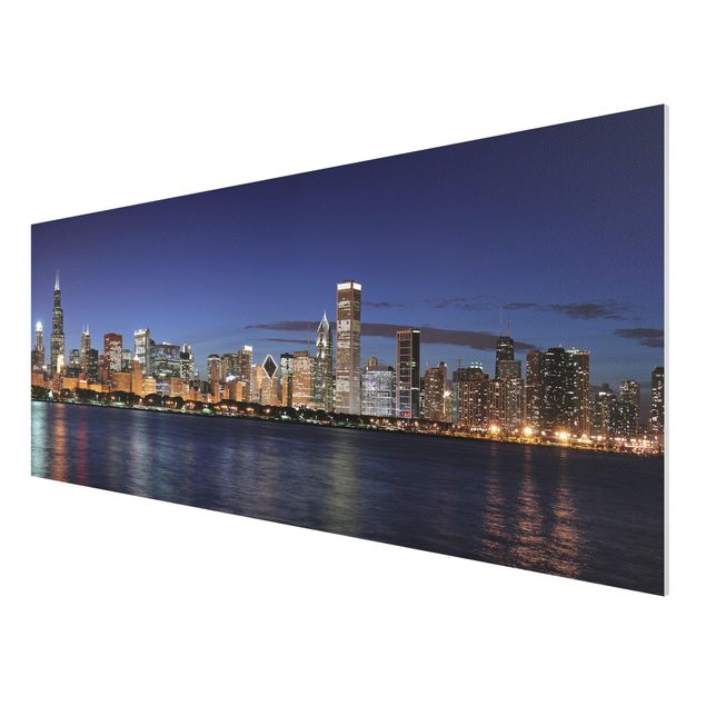 Forex print - Chicago Skyline At Night