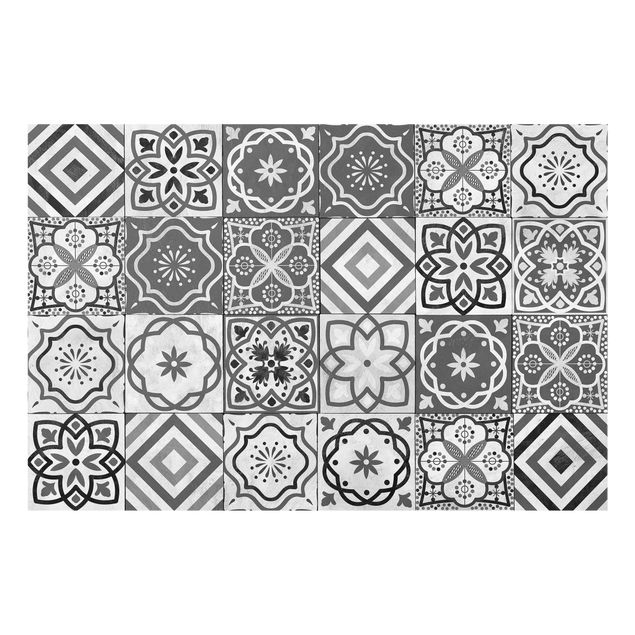 Splashback - Mediterranean Tile Pattern Grayscale