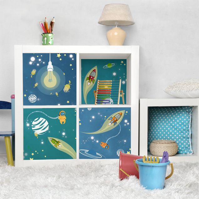Adhesive film for furniture - Universe And Astronaut Set