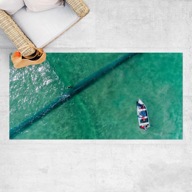 Balcony rugs Aerial Image - Fishermen