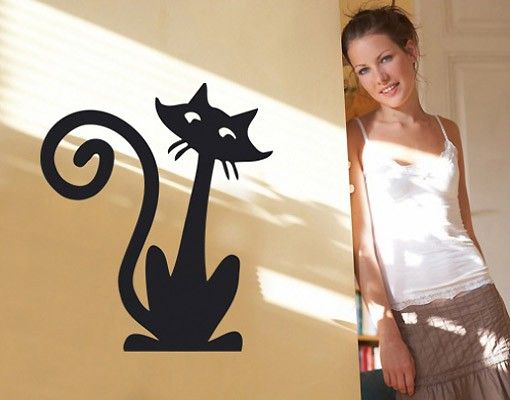 Wall stickers cat No.SF163 funny cat