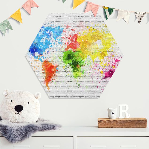 Forex hexagon - White Brick Wall World Map