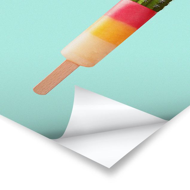 Poster art print - Popsicle With Cactus
