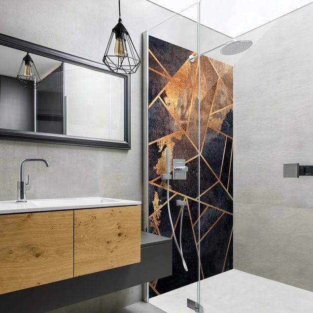 Shower wall panels Onyx With Gold