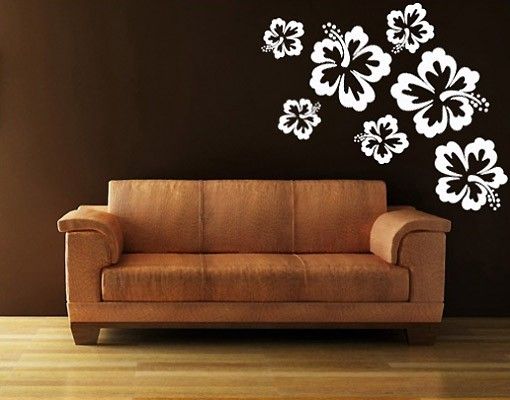 Race car wall decals No.71 Hibiscus