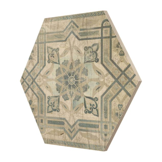 Wooden hexagon - Wood Panels Persian Vintage III