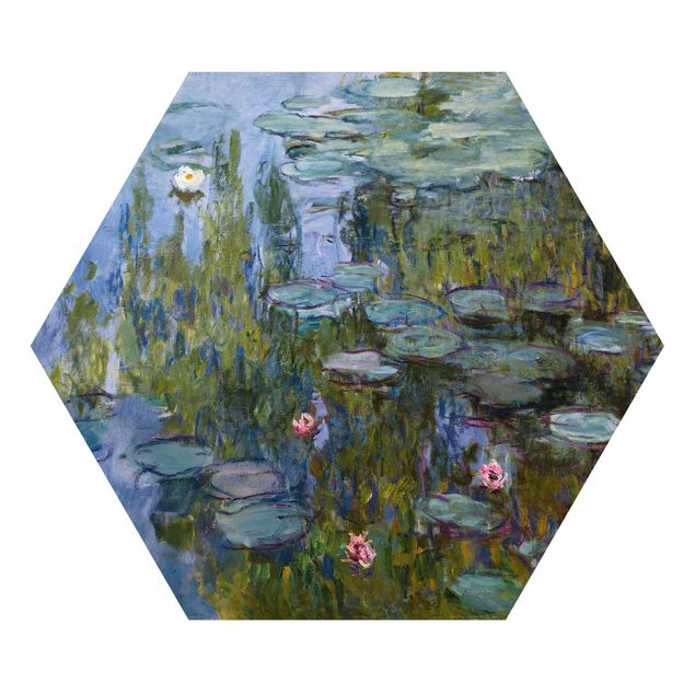 Alu-Dibond hexagon - Claude Monet - Water Lilies (Nympheas)