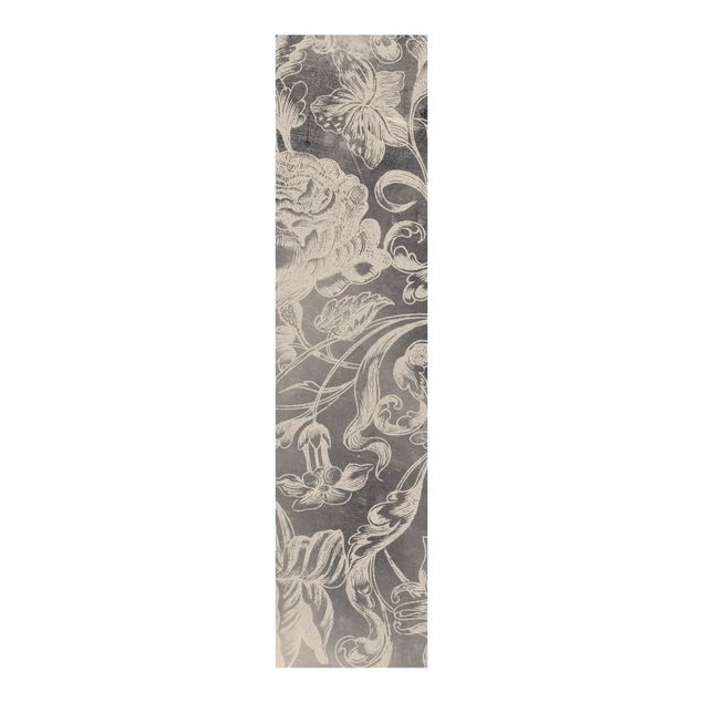 Sliding panel curtains set - Withered Flower Ornament I